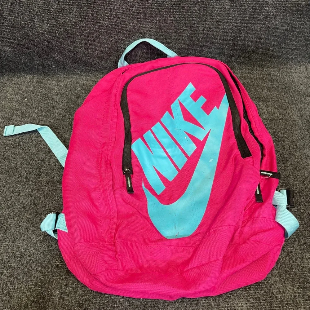 Nike BZ9494-644 Hayward‎ Futura Backpack Pink/Teal Logo School Gym Bag Daypack